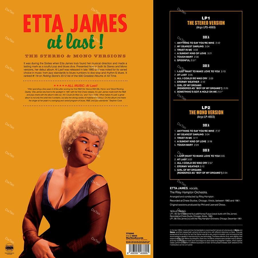 【全新限量黑膠2LP】伊特珍 - 終於! Etta James - At Last!/雙+單聲道版/180g：圖片 2