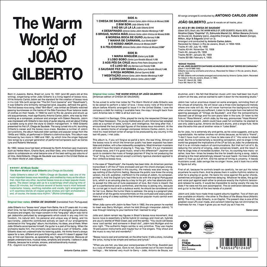 【全新限量黑膠】喬安吉巴托 - The Warm World of Joao Gilberto/180g：圖片 2
