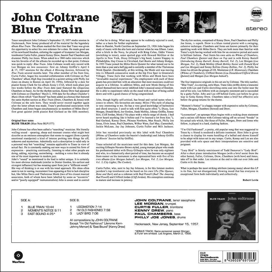 【全新限量原生黑膠】John Coltrane-Blue Train 約翰柯川- 藍色列車/180g/771673：圖片 2