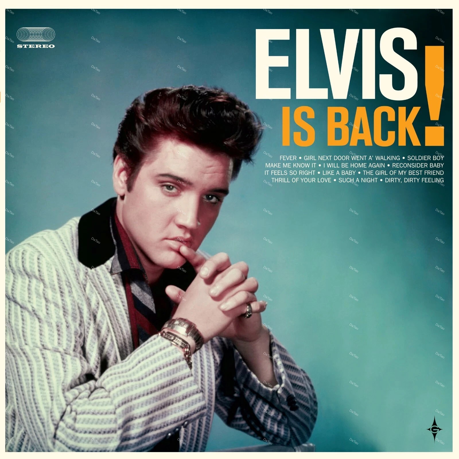 【全新限量黑+橘彩膠2LP(12+7吋)】貓王 Elvis Presley-Elvis Is Back!/180g