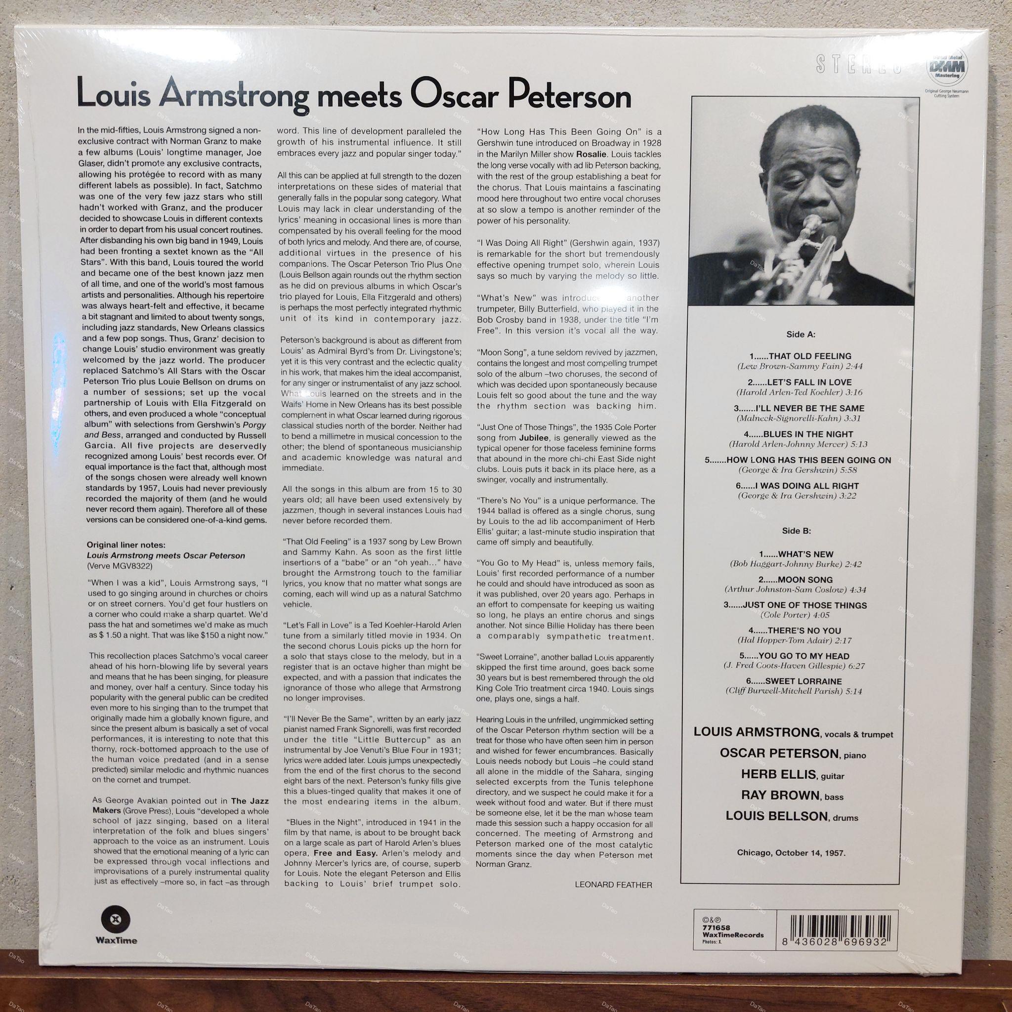 【全新限量黑膠】路易阿姆斯壯&奧斯卡彼得森-Louis Armstrong Meets Oscar Peterson：圖片 2