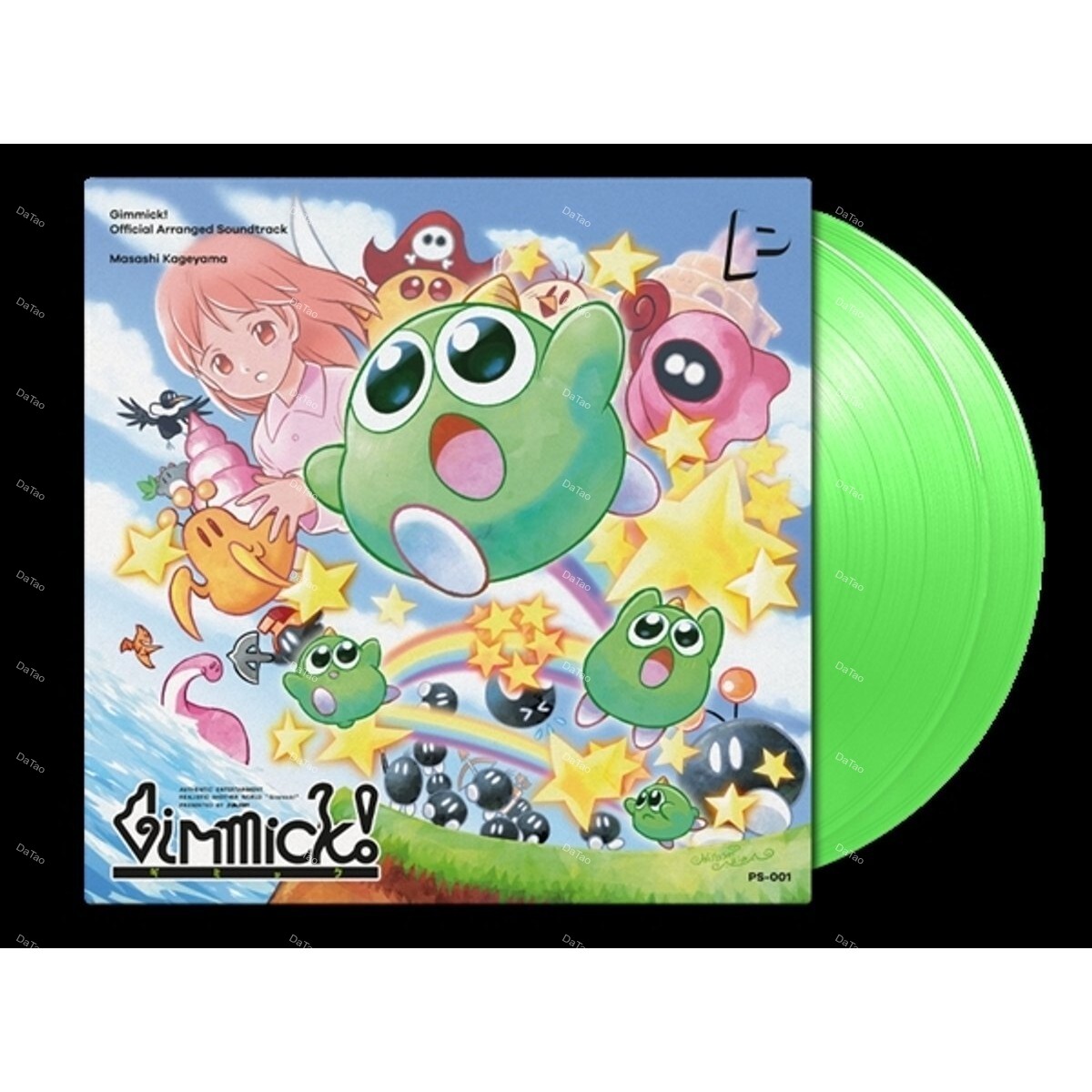 【全新霓虹綠彩膠2LP】吉米克!  Gimmick!/電玩原聲帶/180g/BSR158/Black Screen