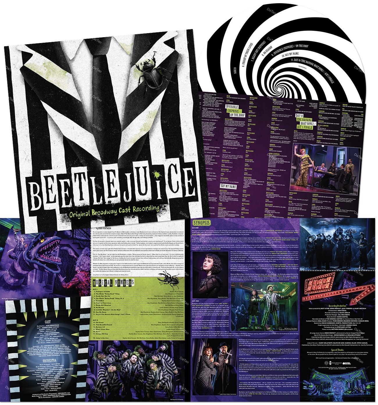 【全新黑白彩膠2LP】陰間大法師 Beetlejuice/百老匯原聲錄音/Ghostlight/Eddie Perfect