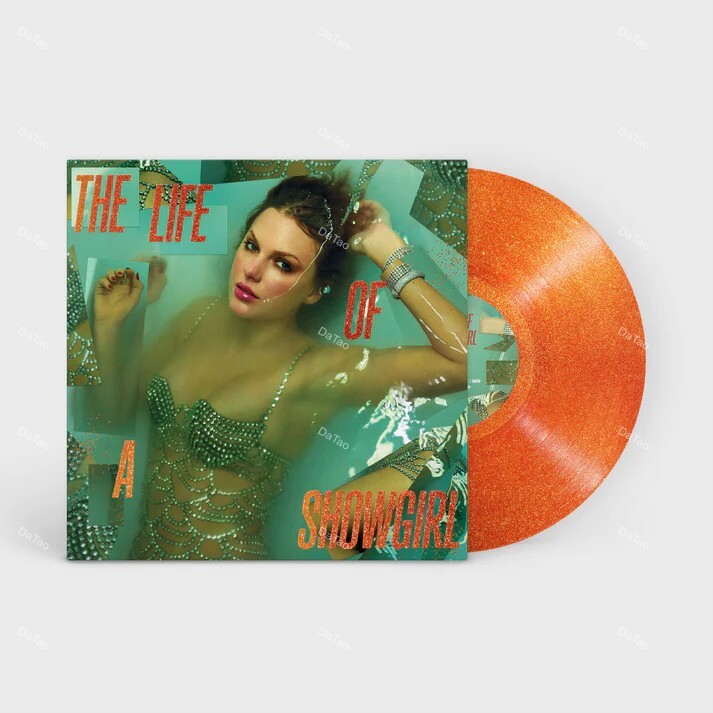 【預購】【全新Orange Glitter彩膠】泰勒絲Taylor Swift-The Life of a Showgirl