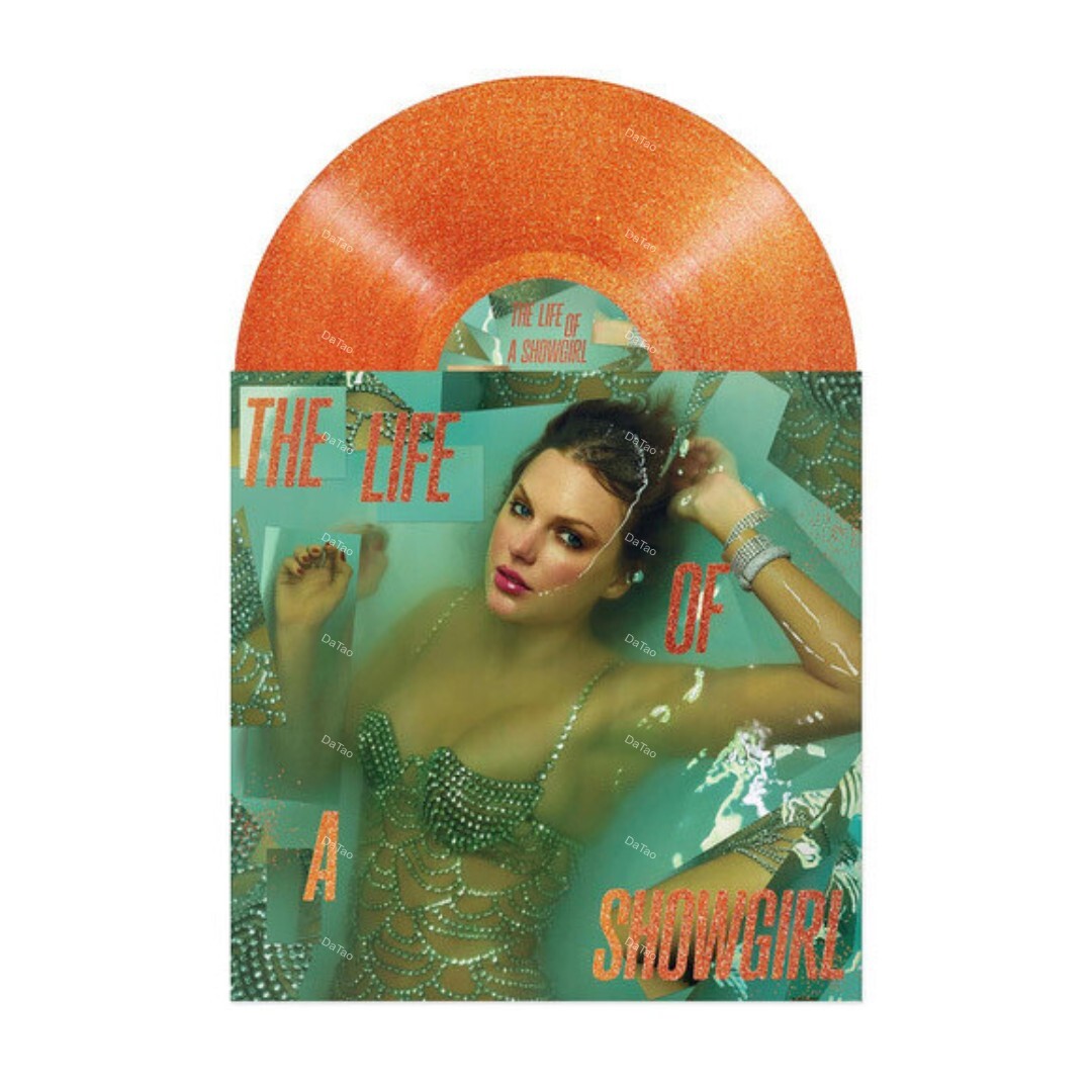 【預購】【全新Orange Glitter彩膠】泰勒絲Taylor Swift-The Life of a Showgirl：圖片 2