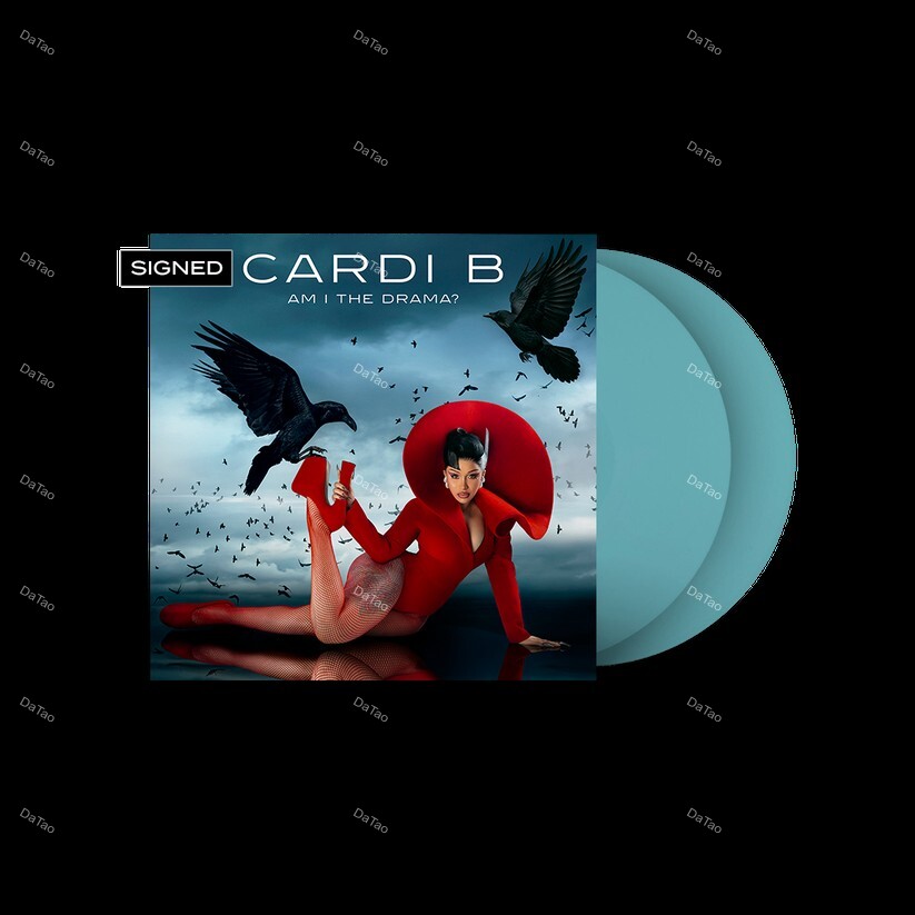 【全新限量淡藍彩膠2LP】卡蒂B Cardi B - 嘻哈女帝全是戲 AM I THE DRAMA?/簽名版