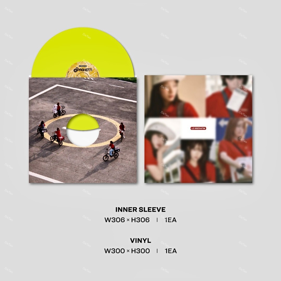 【全新限量黃色彩膠單曲】Le Sserafim - SPAGHETTI/第一張單曲專輯:圖片 3