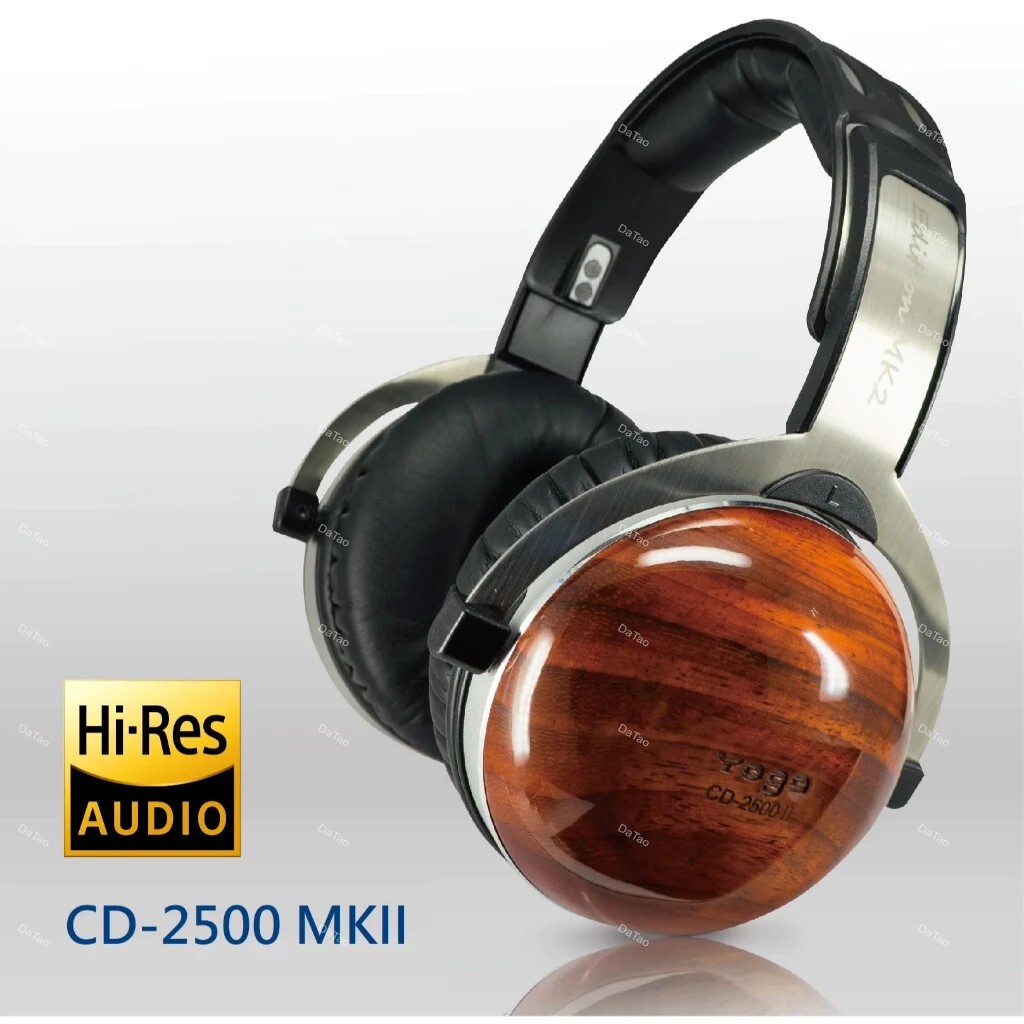 YOGA -CD-2500 MKII 原木耳殼耳罩式有線耳機 Hi-Res 花梨木/櫸木 [送耳機架+殼]