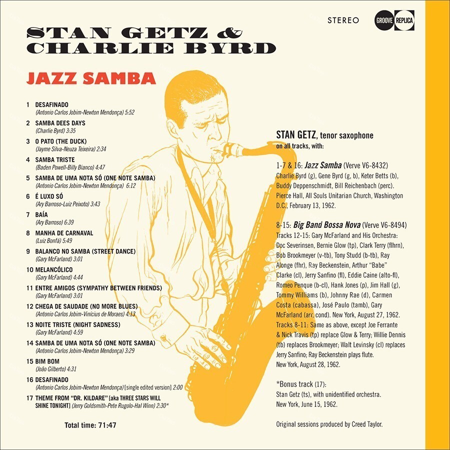 【全新黑膠+Bonus CD】Stan Getz & Charlie Byrd - 爵士森巴 Jazz Samba：圖片 2