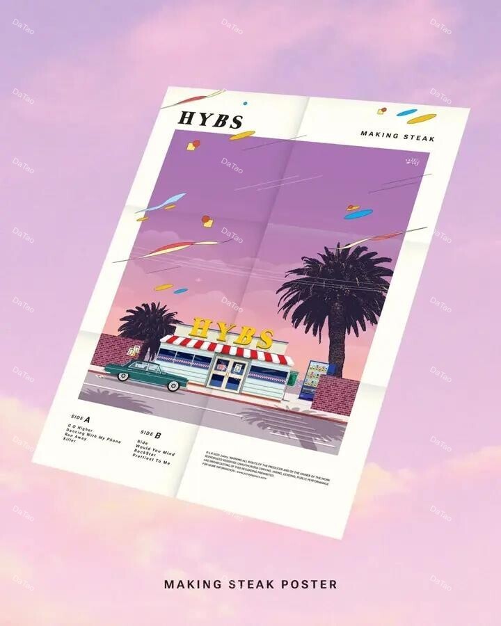 【全新透橘彩膠45轉】HYBS - MAKING STEAK/2025 Edition/附海報:圖片 2