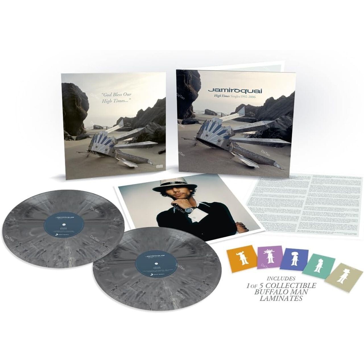 【全新限量鋼鐵灰彩膠2LP】傑米羅奎 Jamiroquai-High Times (Singles 1992-2006):圖片 3