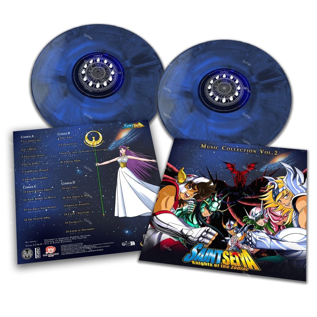 【全新限量藍石紋彩膠2LP】聖鬥士星矢：黃道十二宮戰士 第二輯 Saint Seiya: Knights…Vol.2：圖片 3