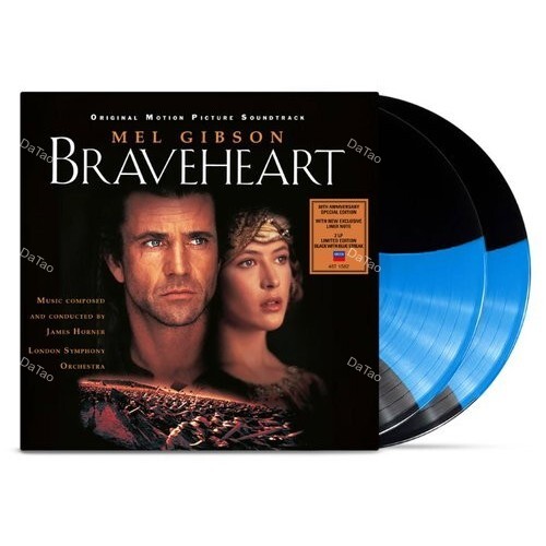 【全新限量藍黑條紋彩膠2LP】梅爾吉勃遜之英雄本色 Braveheart/電影原聲帶配樂/詹姆斯霍納/倫敦交響樂團