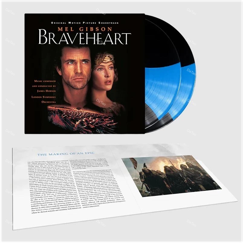 【全新限量藍黑條紋彩膠2LP】梅爾吉勃遜之英雄本色 Braveheart/電影原聲帶配樂/詹姆斯霍納/倫敦交響樂團:圖片 3