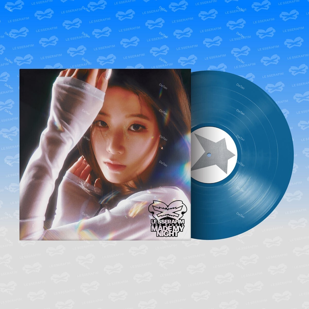 【預購】【全新限量藍彩膠45轉單曲】LE SSERAFIM - Made My Night/中村一葉 Kazuha/單曲二輯