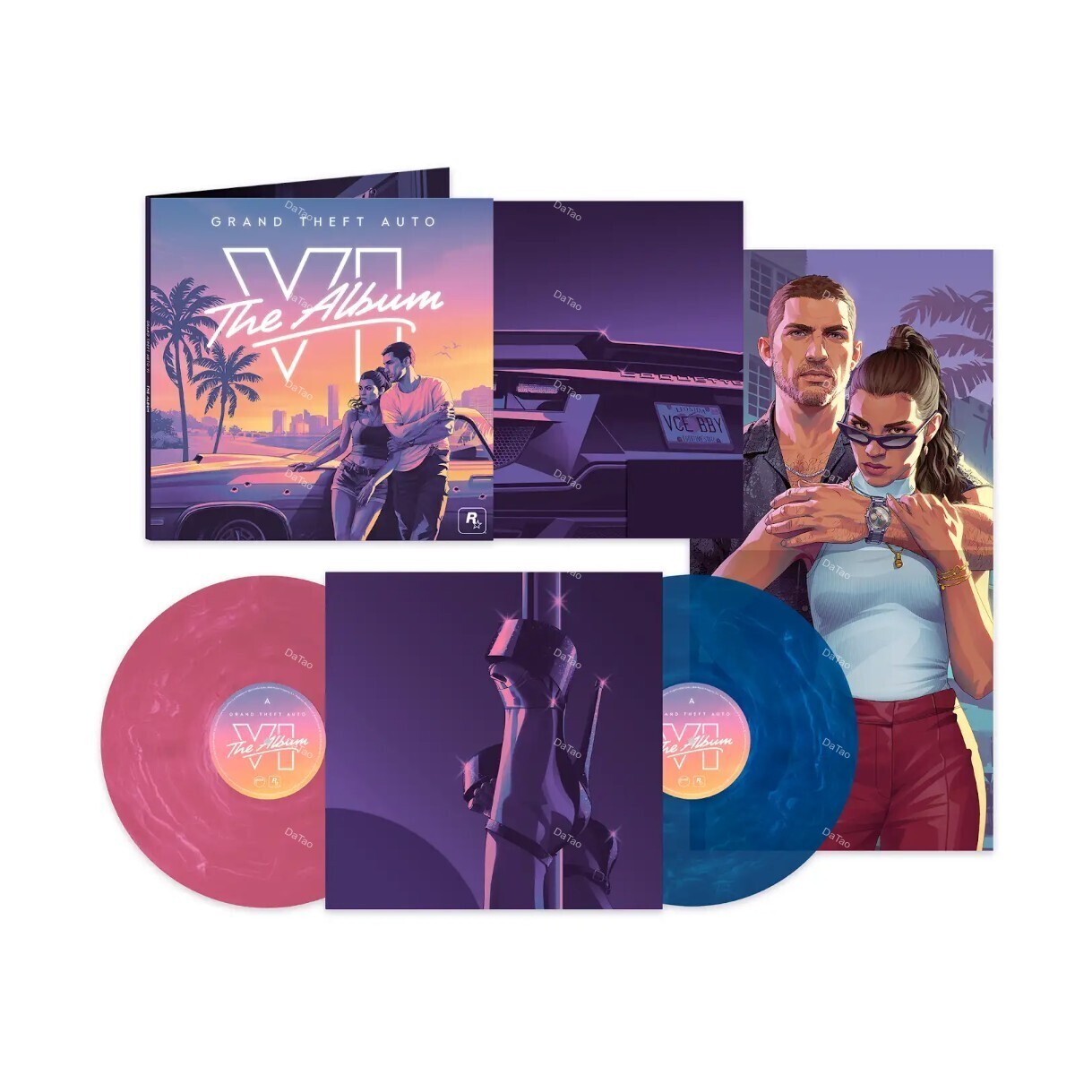 【預購】【全新粉&藍石紋彩膠2LP】俠盜獵車手6 Grand Theft Auto VI/電玩原聲帶/GTA6