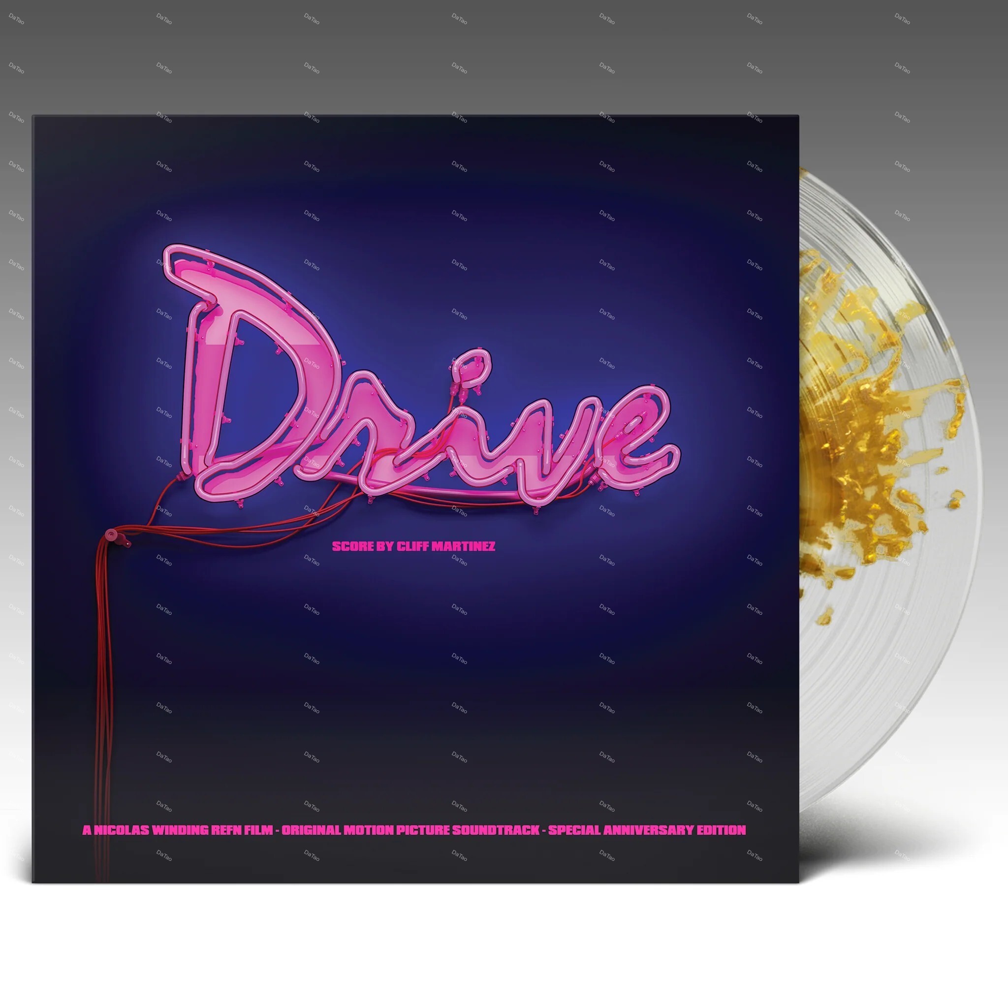 【全新透明金潑濺彩膠2LP】落日車神 DRIVE/電影原聲帶/Cliff Martinez/15週年/霓虹燈封面